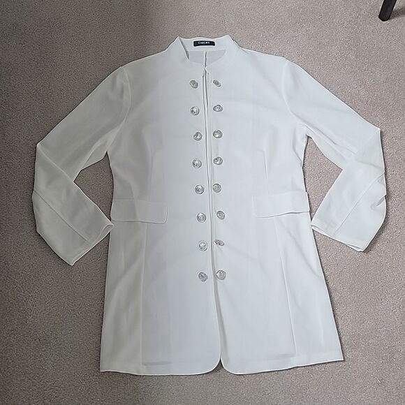 NWOT Chicme military long blazer - Picture 4 of 8
